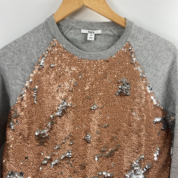 Bar 111 Heather grey and rose pink sequin sweatshirt - Picture 2 of 12